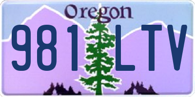 OR license plate 981LTV