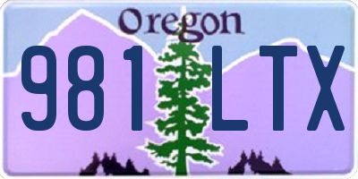 OR license plate 981LTX