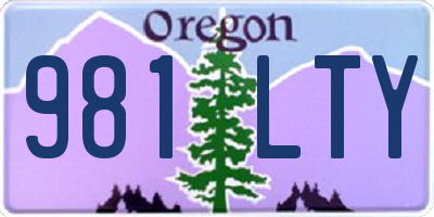 OR license plate 981LTY