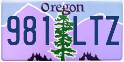 OR license plate 981LTZ