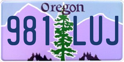 OR license plate 981LUJ