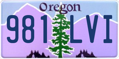 OR license plate 981LVI
