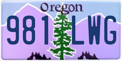 OR license plate 981LWG