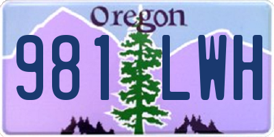 OR license plate 981LWH