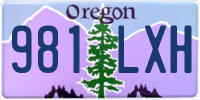 OR license plate 981LXH