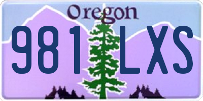 OR license plate 981LXS