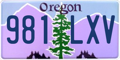 OR license plate 981LXV