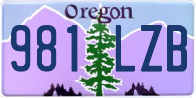 OR license plate 981LZB