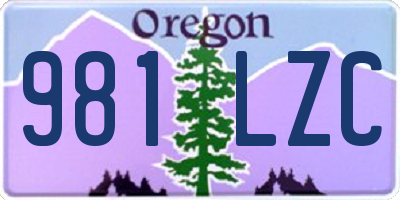 OR license plate 981LZC