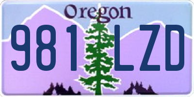 OR license plate 981LZD