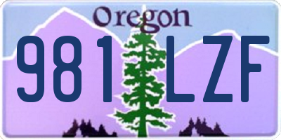 OR license plate 981LZF