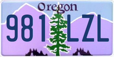 OR license plate 981LZL