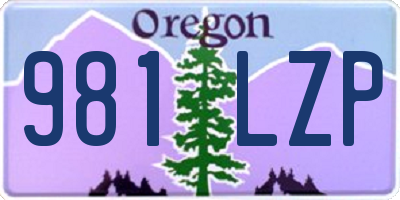 OR license plate 981LZP