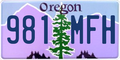 OR license plate 981MFH