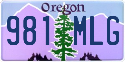 OR license plate 981MLG