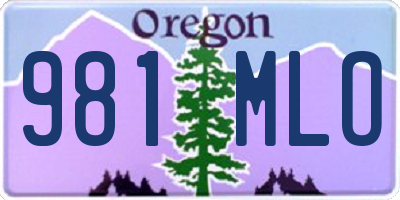 OR license plate 981MLO