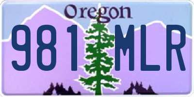 OR license plate 981MLR