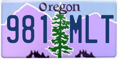 OR license plate 981MLT