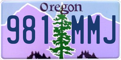 OR license plate 981MMJ