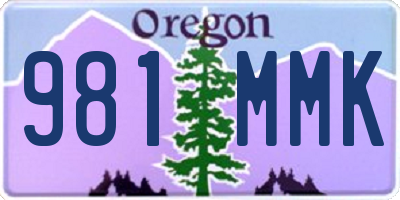 OR license plate 981MMK