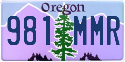 OR license plate 981MMR