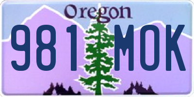 OR license plate 981MOK