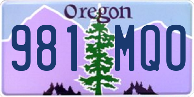 OR license plate 981MQO