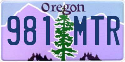 OR license plate 981MTR