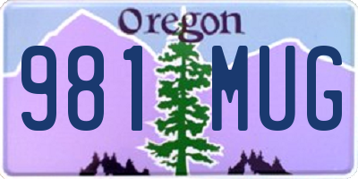 OR license plate 981MUG