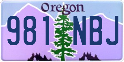 OR license plate 981NBJ