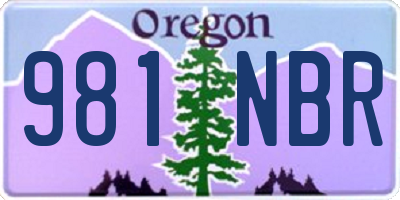 OR license plate 981NBR