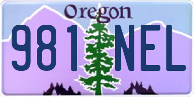 OR license plate 981NEL