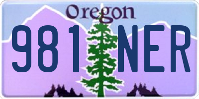 OR license plate 981NER