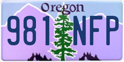 OR license plate 981NFP