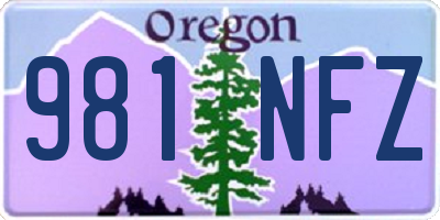 OR license plate 981NFZ