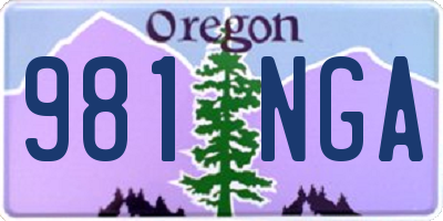 OR license plate 981NGA