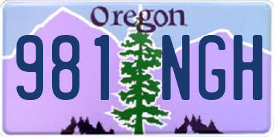 OR license plate 981NGH