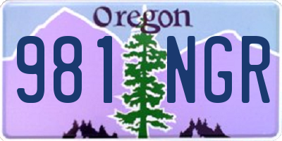 OR license plate 981NGR