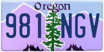 OR license plate 981NGV