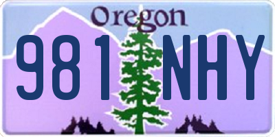 OR license plate 981NHY