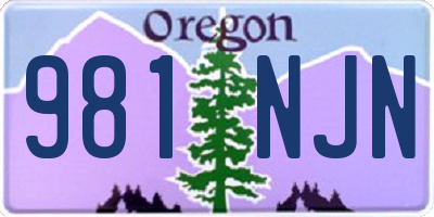 OR license plate 981NJN