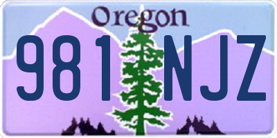 OR license plate 981NJZ