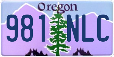 OR license plate 981NLC