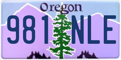 OR license plate 981NLE