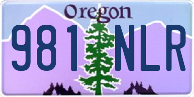 OR license plate 981NLR