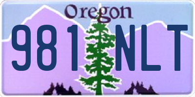 OR license plate 981NLT