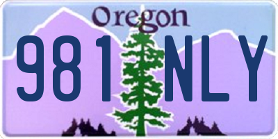 OR license plate 981NLY