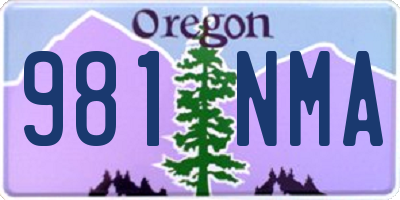 OR license plate 981NMA