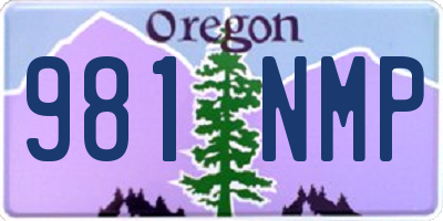 OR license plate 981NMP