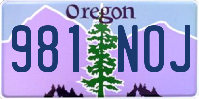 OR license plate 981NOJ